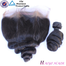Onda suelta frontal del cordón remy indio del pelo humano original del pelo humano